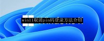 win11取消开机密码pin(Win11撤销PIN密码)