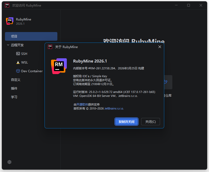 Ruby集成开发环境 | JetBrains RubyMine v2026.1.2 直装激活版 第2张