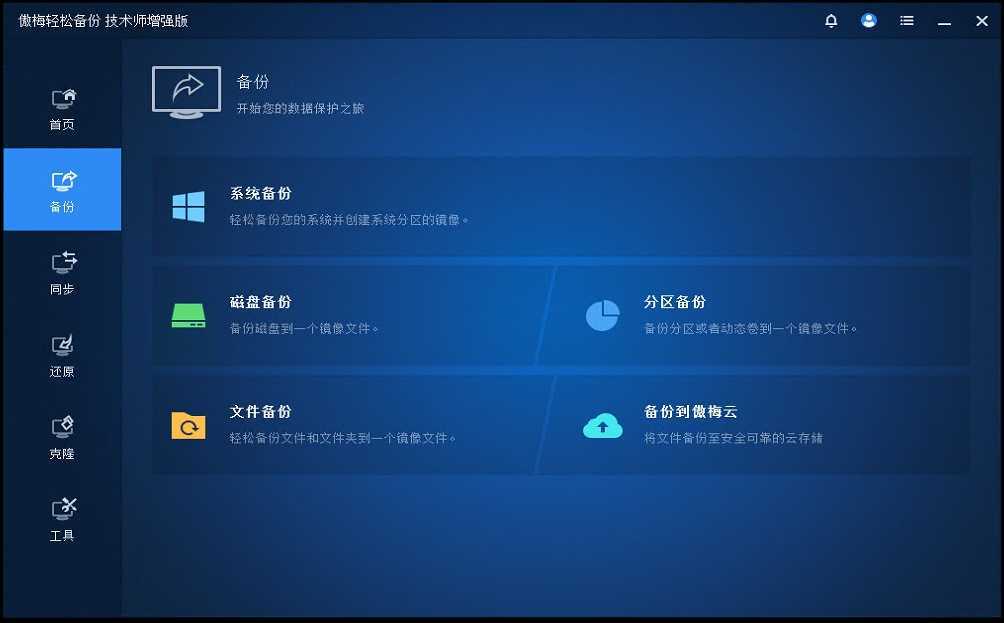 傲梅轻松备份AOMEI Backupper v8.4.0 技术师增强中文绿色版 第1张