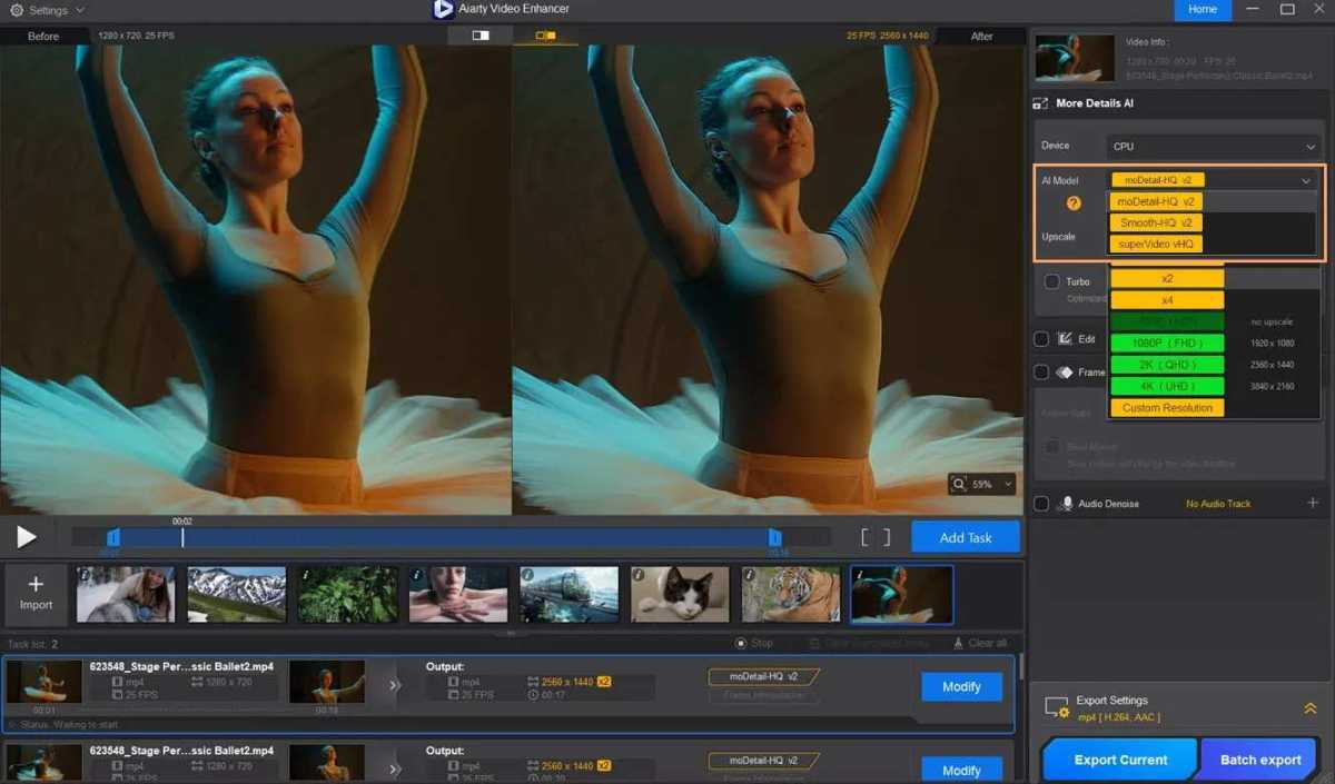 Aiarty Video Enhancer(AI视频增强工具) v3.7 多语绿色便携版 第1张